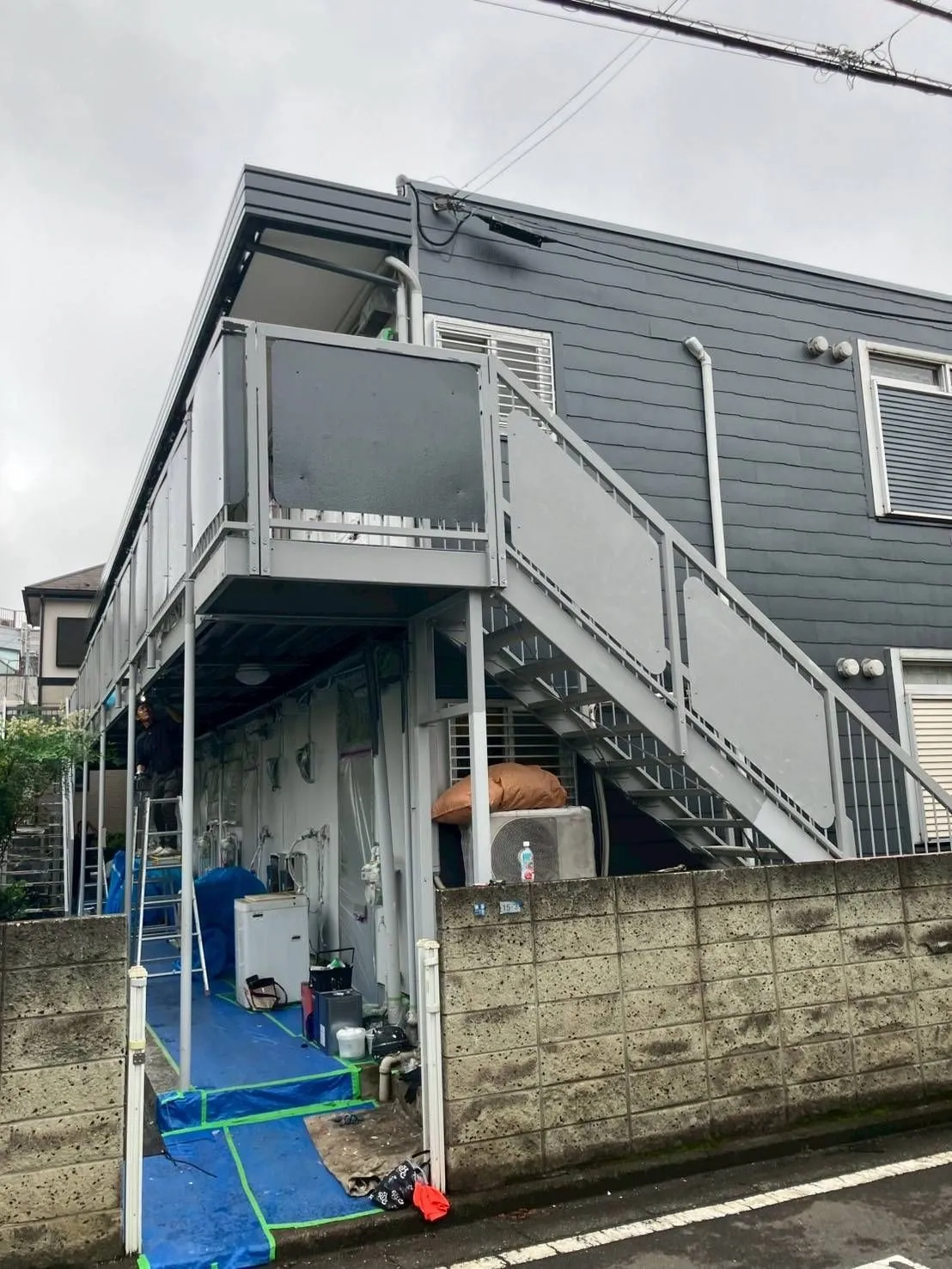 大和市鶴間　アパート　屋根外壁塗装